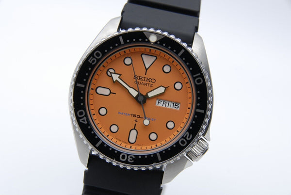 【 N MINT - 】 SEIKO Quartz 7548-700C 41mm Day/Date Orange Dial Quartz Men's Watch